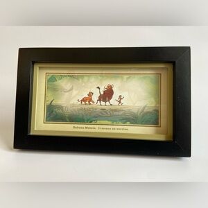 Disney hallmark framed lion king print. Hakuna Matata